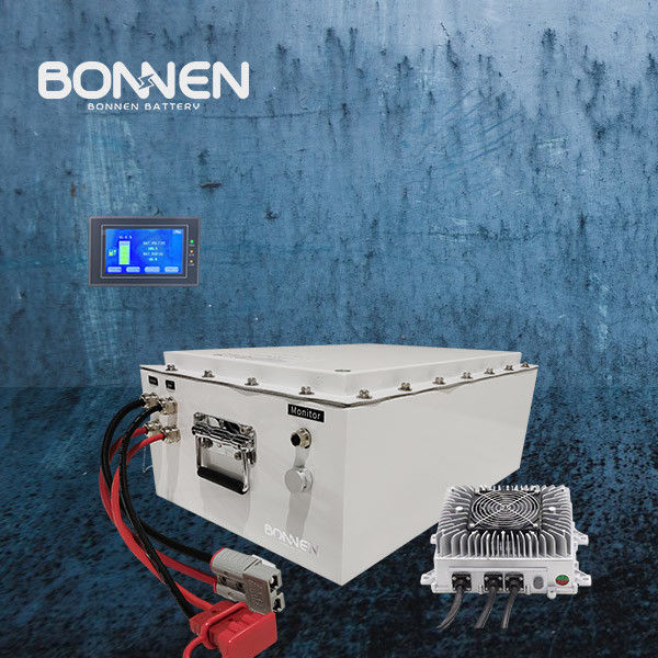 नौकाओं के लिए 96V 50Ah लिथियम बैटरी 5KWH कुल ऊर्जा और रिमोट एलसीडी निगरानी शामिल