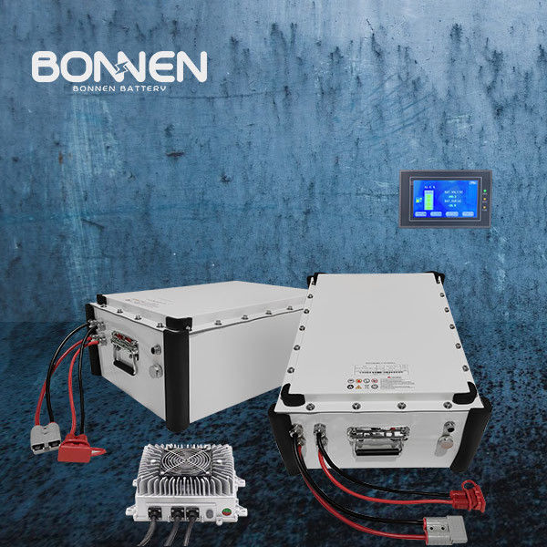 96V 4.8KWH 50Ah ली-आयन नाव बैटरी पैक एलसीडी रिमोट मॉनिटरिंग एल्यूमीनियम केस